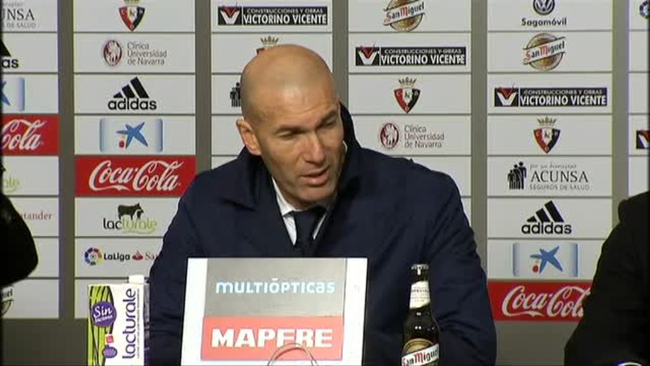 Zidane: "Hemos sufrido pero conseguimos los tres puntos"