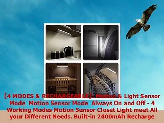 66 LED Under Cabinet Light Rechargeable Motion Sensor Closet Light Wireless Luxury