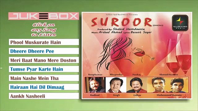 Suroor Jukebox | Ghazals | Pankaj Udhas | Ahmad Hussain Mohammed Hussain | Roop Kumar Rathor