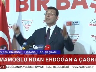Ekrem İmamoğlu'ndan Erdoğan'a çağrı!