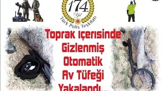 Nevşehir Emniyet, Polis - Toprak İçerisinde Gizlenmiş Otomatik Av Tüfeği Yakalandı.