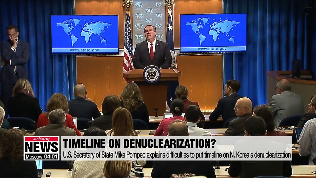 Pompeo explains difficulties to put timeline on N. Korea's denuclearization
