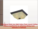 Westinghouse 6340800 Ewing 2 Light Indoor Flush Ceiling Fixture Oil Rubbed Bronze