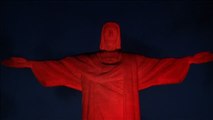 Brasil ilumina de rojo el Cristo Redentor en homenaje al Año Nuevo Chino