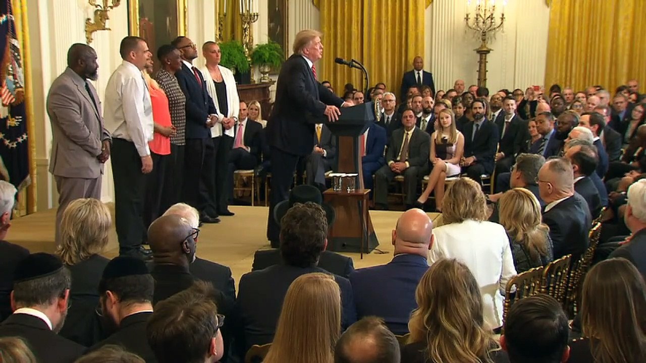 Fox News - President Trump announces the Second Step Act to aid Americans with criminal records reenter society successfully Fox News TV