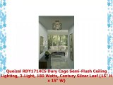 Quoizel RDY1714CS Dury Cage SemiFlush Ceiling Lighting 3Light 180 Watts Century Silver