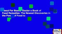 About For Books  Doctor s Book of Food Remedies: The Newest Discoveries in the Power of Food to