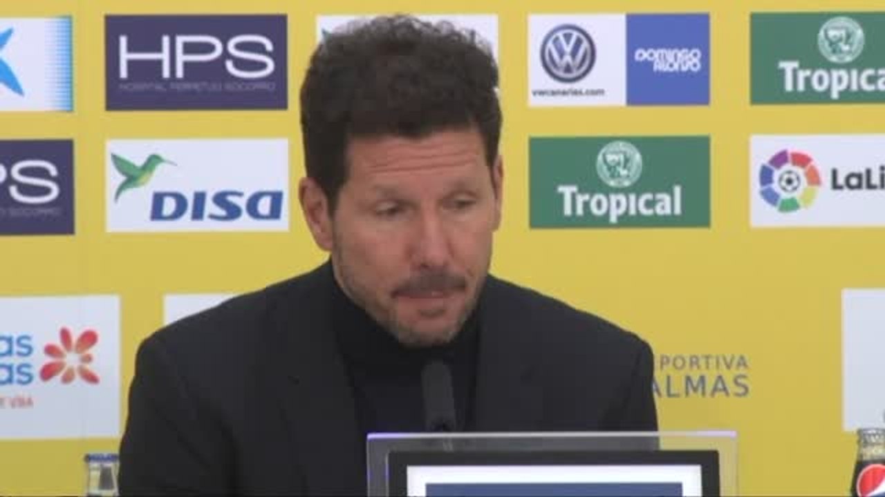 Simeone: "El partido fue lo que esperábamos con Las Palmas haciendo el fútbol al que nos tiene acostumbrados"