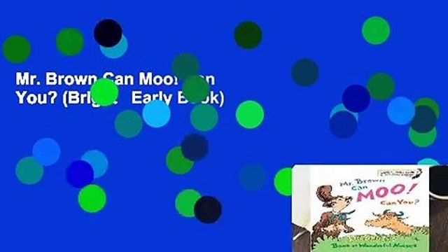 Mr. Brown Can Moo! Can You? (Bright Early Book)