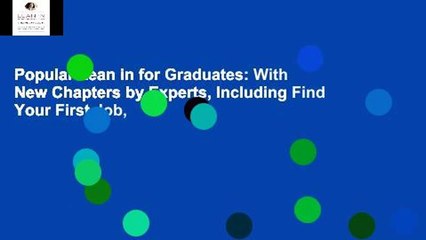 Popular Lean in for Graduates: With New Chapters by Experts, Including Find Your First Job,