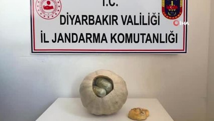Bal Kabağına Gizlenmiş 3 Kilo 150 Gram Esrar Ele Geçirildi