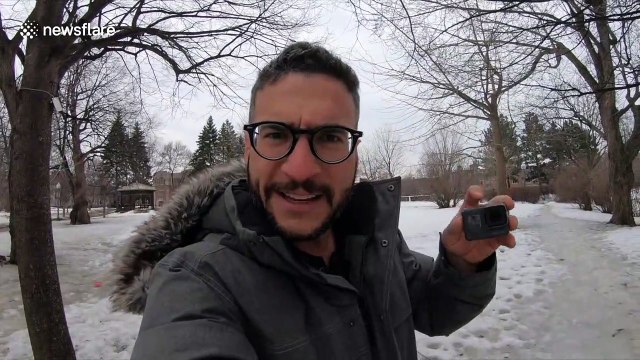 Squirrel steals GoPro and runs up a tree