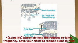 AUDIAN Flush Mount Ceiling Light Ceiling Lamp Dimmable LED Modern Roundness Glass Shade K9