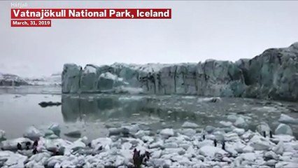 Watch Icelandic Glacier Collapse In Front Of Tourists