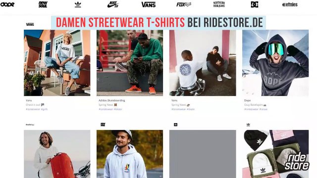 Damen Streetwear T-Shirts bei Ridestore