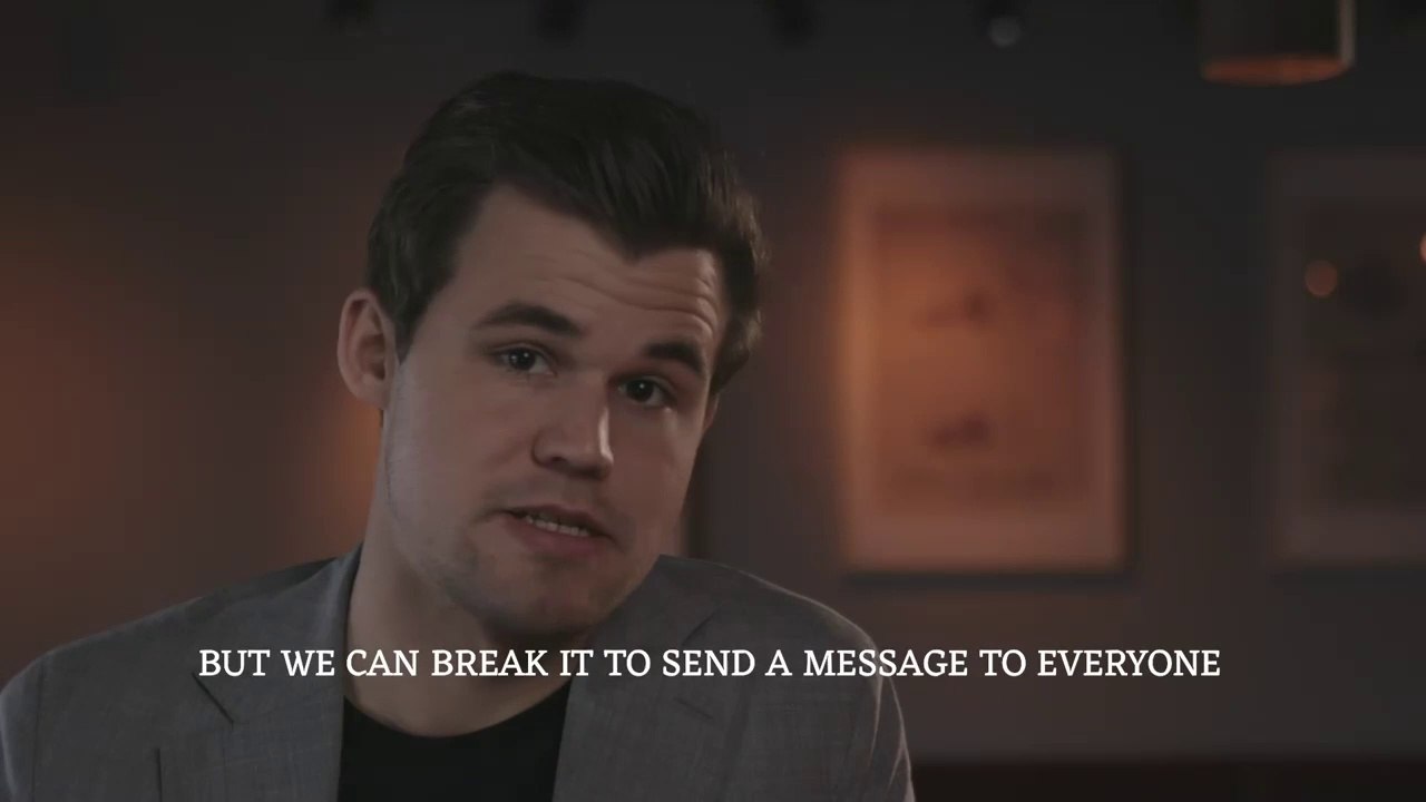 Magnus Carlsen - Today, we made a #MoveForEquality with Anish Giri, and playmagnus team.