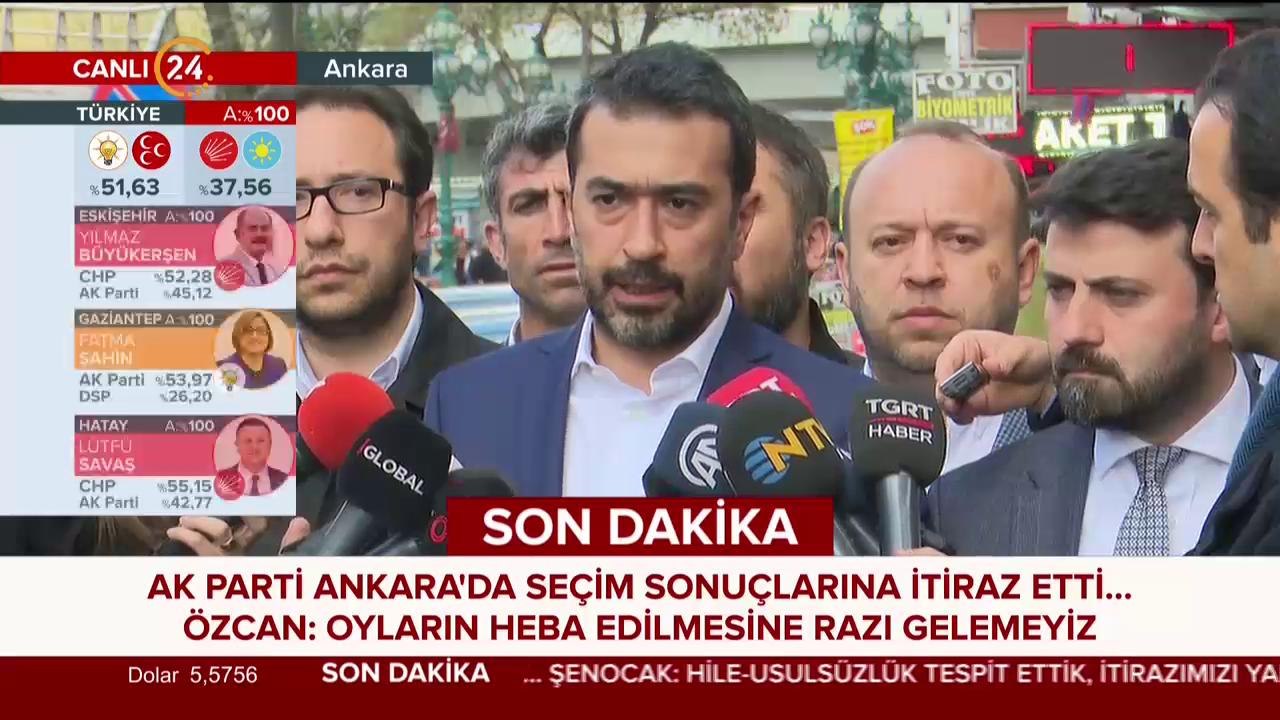 Ankara'da geçersiz oylar dışında 3217 sandıkta...