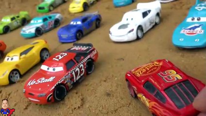 Truck crossing on Deep Water | Learn Colors with Disney Cars Lightning Mcqueen and Friends Toys