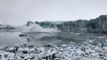 O colapso de um glaciar na Islândia
