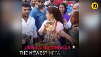 Urmila Matondkar enjoys Mumbai's favourite snack on her maiden campaign trail