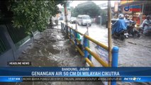Air Sungai Meluap setelah Hujan Lebat di Kota Bandung