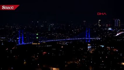 Otizm farkındalık gününde ışıklar mavi yandı