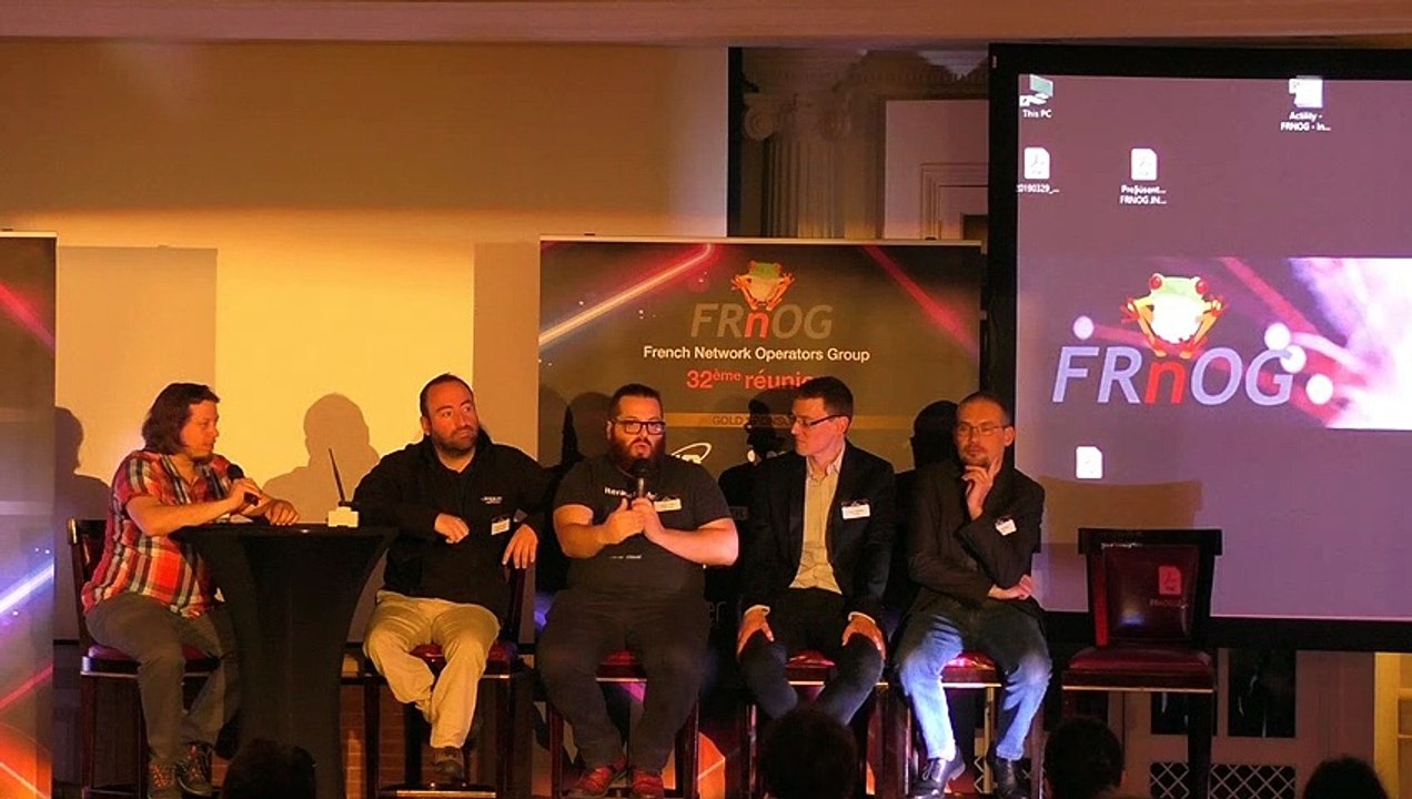 FRnOG 32 - Table-Ronde : La mort du DC privé, cloudification, browserification... vers un minitel 3.0 ? avec Quentin Adam, Vivien Gueant, Philippe Langlois, Jerome Nicole, Kevin Polizzi