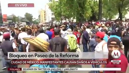 Bloqueo en Paseo de la Reforma
