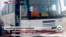 Lanzan granada a autobus de pasajeros en Zumpango