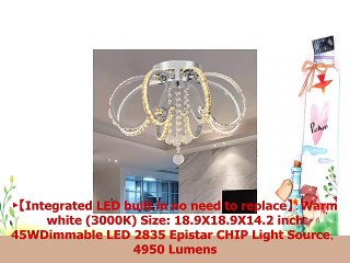 Video herunterladen: AUDIAN Flush Mount Ceiling Light Ceiling Lamp Dimmable LED Modern Chandelier K9 Crystal