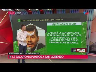 La quitaron 6 puntos a San Lorenzo