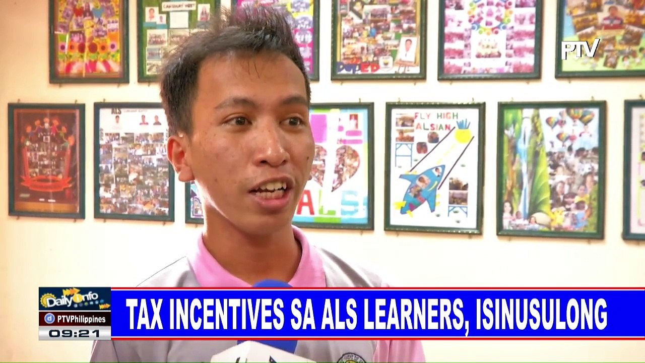 Tax incentives sa ALS learners, isinusulong