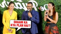 Female Reporter FLIRTS With Ajay Devgn - 'Shaam Ke Kya Plans Hai' | De De Pyaar De Trailer Launch