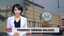U.S. State Department says it aims to make progress with N. Korea through dialogue