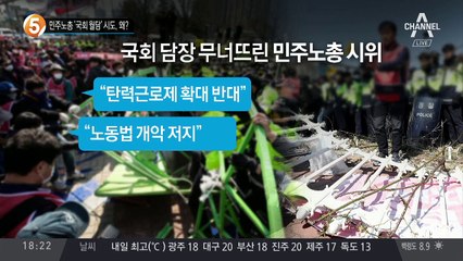 민주노총 ‘국회 월담’ 시도, 왜?