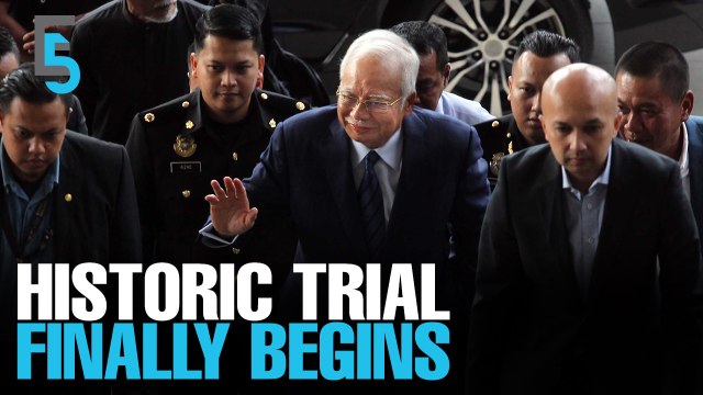 EVENING 5: Najib’s first graft trial begins
