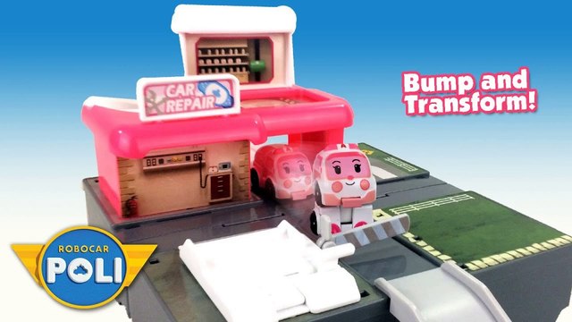 Robocar Poli Amber Mini Pocket Playset w Bump and Transform Vehicle 로보카 폴리 || Keith's Toy Box