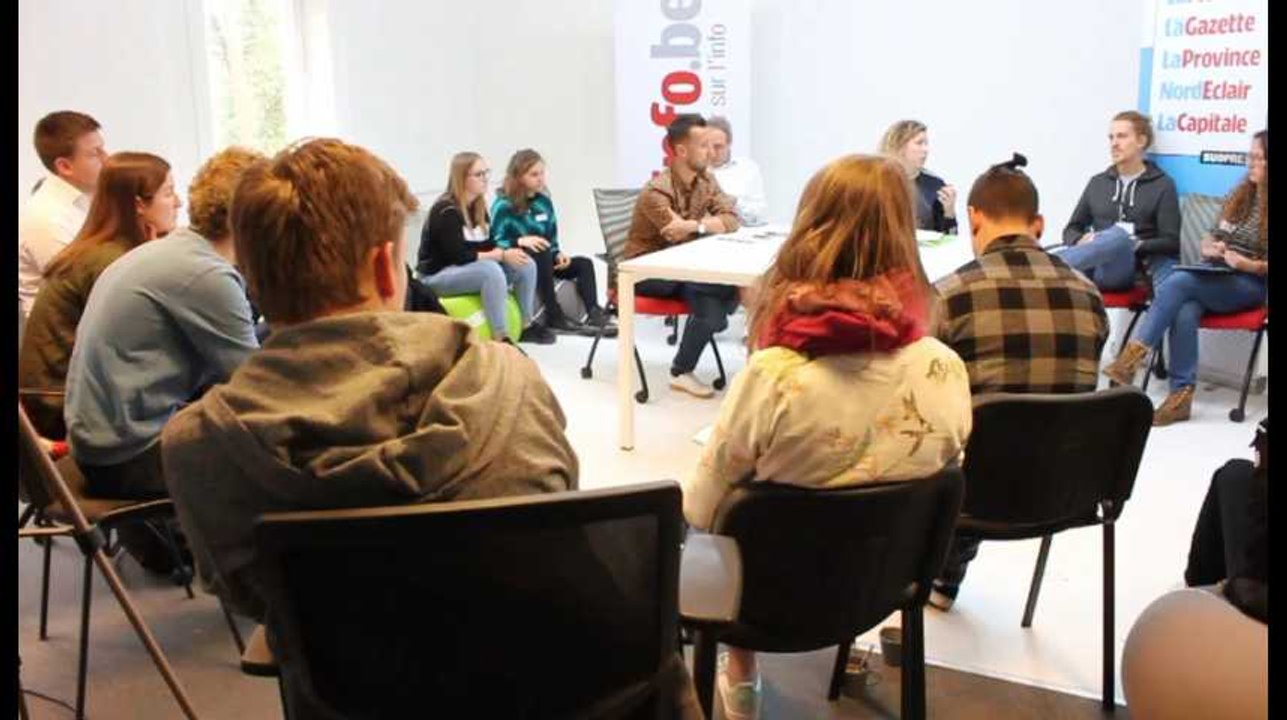 Climat: les étudiants débattent avec Sarah Schlitz députée fédérale Ecolo