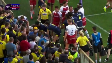 2019 European Challenge Cup Clermont vs Northampton Taqele Naiyaravoro's Yellow card incident
