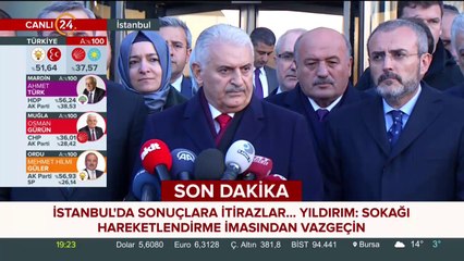 Binali Yıldırım açıklama yapıyor