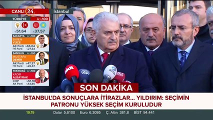Binali Yıldırım açıklama yapıyor