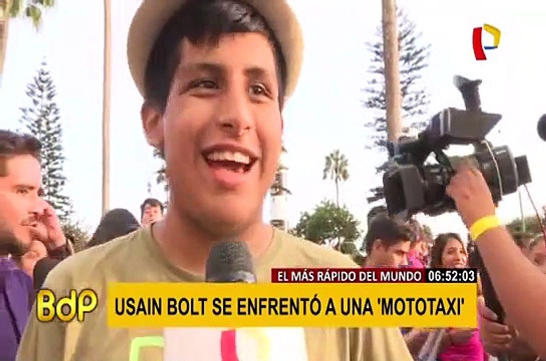 Usain Bolt en Lima: el 'Rayo' se animó a manejar una mototaxi