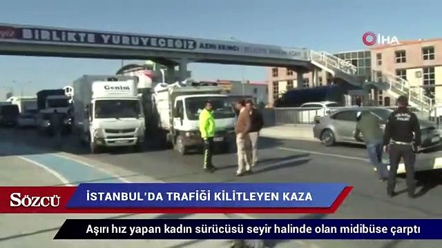 İstanbul’da trafiği kilitleyen kaza