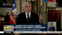 Chile: propone presidente Piñera reformar el sistema de pensiones