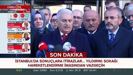 Binali Yıldırım açıklama yapıyor