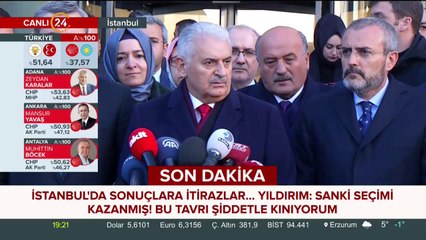 Binali Yıldırım açıklama yapıyor
