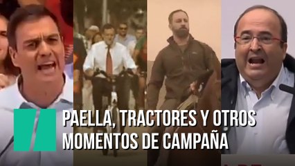 Cocinar una paella, montar en tractor... lo que hacen los políticos cuando empieza la campaña electoral
