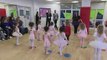 Duke of Sussex dances with baby ballerinas