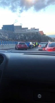 Accidente en el que se vieron involucrados cinco vehículos en Santa Cruz de Tenerife