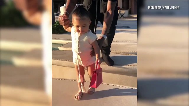 Stormi Webster Refuses to Let Go of Her Purse While On a Stroll With Dad Travis Scott